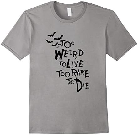 Men's Too Weird to Live Rare to die Shirt Hunter Thompson Medium Slate