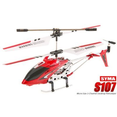 New Syma 3 Channel S107 Mini Indoor Co-Axial Metal Body Frame & Built-in Gyroscope RC Remote Controlled Helicopter (Colors may vary)