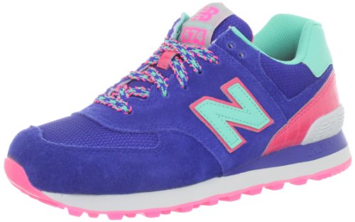 New Balance Women's WL574 BFF Pack Sneaker,Blue/Green,7 B US