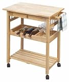 Living Accents Deluxe Kitchen Cart with Wine Rack