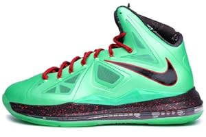 Nike Men's LEBRON 10, CHINA JADE-TRMLN/BLK-UNVRSTY RED-FBRGLSS, 8.5 M US