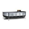 Simplehuman KT1127 Steel Dish Rack with Natural-Bamboo Knife Block, Grey