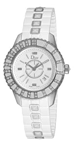 Christian Dior Women CD113112R001 Christal White Diamond Dial Watch