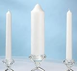 8 White Palm Wax Pillar Candle and Two 8 White Palm Wax Taper Candles