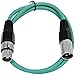 SEISMIC AUDIO - SAXLX-3 - 3' Green XLR Male to XLR Female Patch Cable - Balanced - 3 Foot Patch Cord