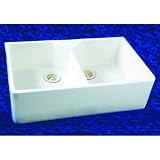 Barclay 31 Double Bowl Farmer Sink with No Faucet Holes FS31-BQ