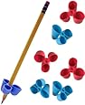 The Pencil Grip Writing CLAW for Pencils and Utensils, Medium Size, 6 Count Blue/Red (TPG-21206)