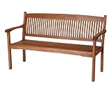 Siena Garden 657016 Landhausbank Nassau, 3-sitzig, L 150 x B 67 x H 89 cm Eukalyptus-Holz