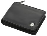 Nautica Men's Kittyhawk Zip Around Wallet, Black