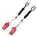 Mudder 2 Pack Plastic Sports Coach Whistles with Lanyard (Red)