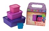 Laptop Lunches Bento-ware Bento Buddies, 4 BPA-free Lunchbox Containers with Leak-proof Lids, Purple Party (B650w-purple)