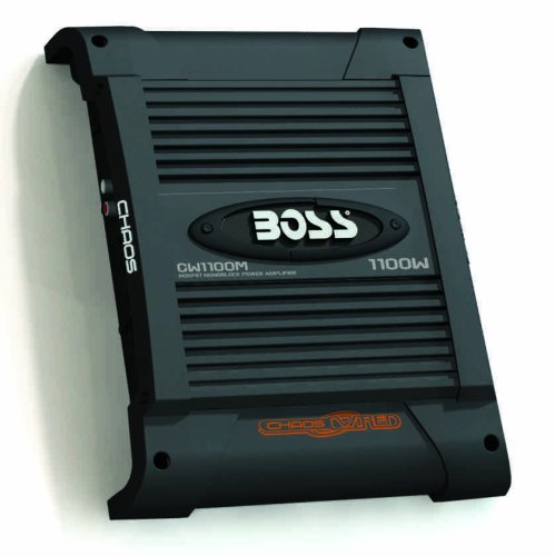 BOSS CW1100M CHAOS WIRED 1100 Watts Mosfet Monoblock Power Amplifier with Subwoofer Level Control