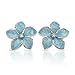 Earrings With Genuine Diamonds Crafted in Blue title=