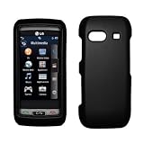Black Rubberized Hard Cover Crystal Case for LG Vu Plus GR700
