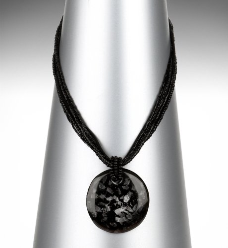 Multi-Strand Chip Disc Pendant