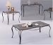 Slate Top Metal Base Coffee Table & 2 Occasional Side/End Tables Set By Coaster Furniture