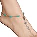 Bienvenu 2 Pcs Barefoot Sandals Beach Foot Jewelry Turquoise Jewelry Anklet Chain Arm Chain Tassel