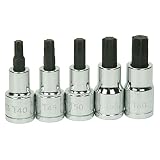 WILLIAMS 1/2" DR TORX BIT SOCKET 5 PCS (32908) 1/2"ドライブ トルクスビットソケットセット 5個 JHW32908