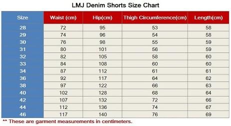 HappyMJ Men's Fashion Plus Size Denim Blue Light Wash Straight Legged Jean Shorts 38