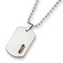 Chisel 24K Gold Plated Polished Stainless Steel Necklace on 22 Inch Bead Chain