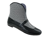 Jeffrey Campbell - Women's Black and White Houndstooth LAVA Mary Jane Rain Boots