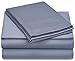 Amazon Brand – Pinzon 500-Thread-Count Pima Cotton Sateen Bed Sheet Set - Full, Flint Blue