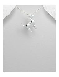Dog CZ Pendant Necklace In 92.5 Sterling Silver