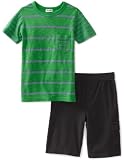 Splendid Littles Boys 2-7 Chambray Mixed Stripe Crew Shirt and Pant Set