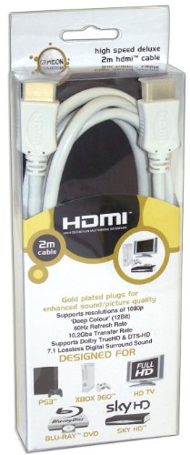 GameOn HDMI Cable 2M White PS3