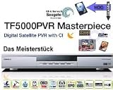 Topfield TF 5000 PVR Masterpiece 500 GB Satelliten-Receiver mit Twin-Tuner und Festplatte silber