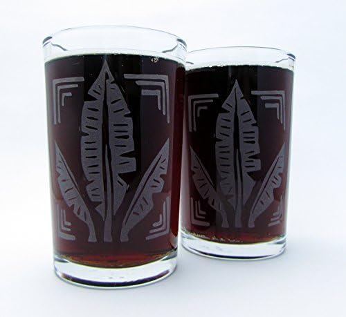 Banana Leaf Etched Glassware (Large) -Tumblers -Old Fashioned -Can Glasses -Mason Mugs -Ceramic Mugs -Pints