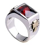 Natural Ruby Red Gemstone Ring .925 Silver Jewelry for Men's Styles