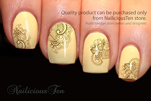 Fine Floral Lace Nail Wraps Art Water Transfer Decal 20pcs So Beautiful by NailiciousTen - ST8084