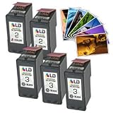 LD   Lexmark 2 & 3 Remanufactured Combo Set - 3 Black #3 (18C1530) and 2 Tri-Color #2 (18C0190) + Free 20 Pack of LD Brand 4x6 Photo Paper by LD Products