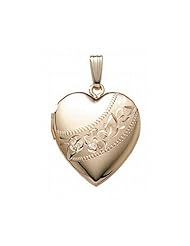 14K Gold Filled Heart Locket 3/4 inch x 3/4 inch