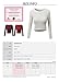 Awesome21 Long Sleeves Round Neck High-Low Knit Crop Top Sweatshirt Charcoal Size M