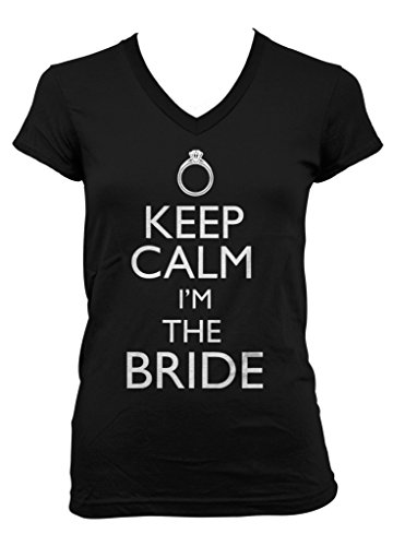 Cybertela Keep Calm I'm The Bride Junior Ladies V-neck T-shirt
