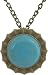 Brooch, Antique Bronze Unisex Turquoise Magnesite Pin Pendant + FREE CHAIN+ FREE GIFT BAG