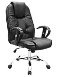 41OgrrD0Q9L. SL160  Leather Office Chair   High Back Executive Contemporary Swivel Chair   BT 2912BK GG