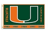 NCAA Miami Hurricanes 2-Sided 3-by-5 Foot Flag with Grommets