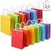 24 Pieces Kraft Paper Party Favor Gift Bags with Handle Assorted Colors (Rainbow)