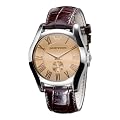 Emporio Armani Herren-Armbanduhr XL Classic Valente Analog Quarz Leder AR0645