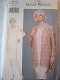 MISSES JACKET  DRESS SIZE 20-22-24 THE VOGUE WOMAN - VOGUE SEWING PATTERN #9612 RATED EASY