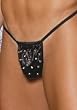 Mens Leather Pouch With Studs (Black;Men's One Size)