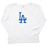 Los Angeles Dodgers Big Logo Women's Long Sleeve T-shirt by Soft As A Grape
