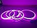 (Set 4) LED Wheel Ring Lights Rim Lights Brightest RGB Multiple Colors Blue-Tooth App Controller