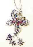 Butterfly Butterflies Hand-Painted Car Charm Ornament