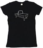 Air Hockey Table logo Women's Tee Shirt Large-Black Babydoll (petite fit)