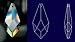 Diamond Shape 30% Lead Crystal 50 mm - 2" inch #871-50 Set of 10pc