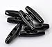HOUSWEETY 20PCs Black 2 Holes Resin Toggle Sewing Buttons 4x1.1cm(1 5/8